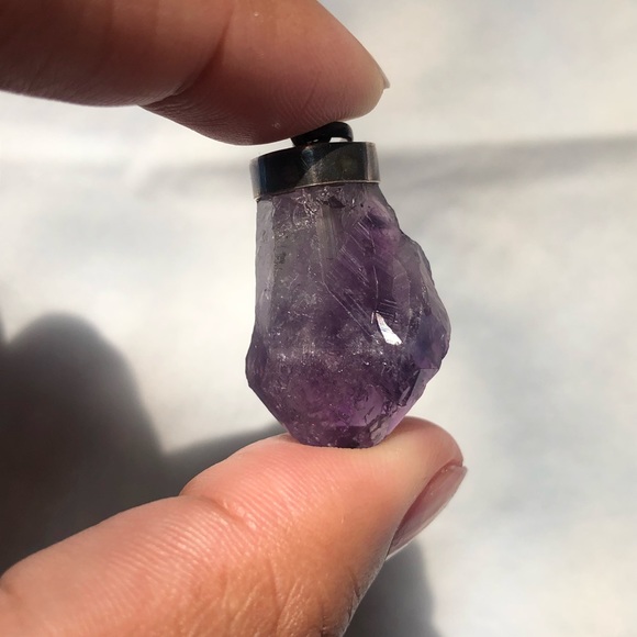 Sterling Silver Amethyst Pendant - Picture 5 of 7